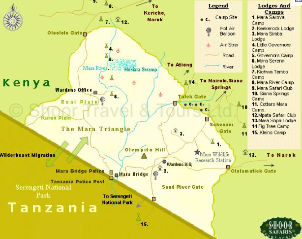 Map of Maasai Mara
