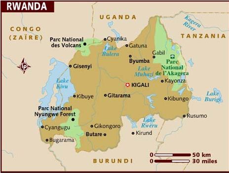 Map of Rwanda