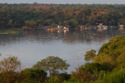 Sunset on the Nile from the Paraa Lodge : 2014 Uganda