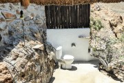 Our open air bathroom with a view