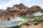 The pool area