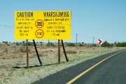 This sign concerned us but we rarely saw any cars.