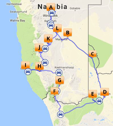 Route of Safari