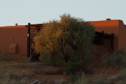 Leaving camp at sunrise and the AWCs are catching rays on our roof