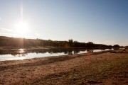 flooded river bed after storm