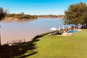 The orange River looked pretty dirty after all the rains in Upington