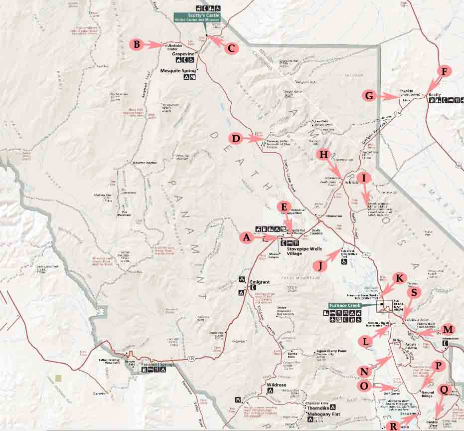 Death Valley Map