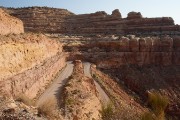 Steep climb entering Arches National Park