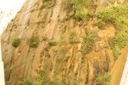 view of canyon wall from deep inside the Glen Canyon Dam