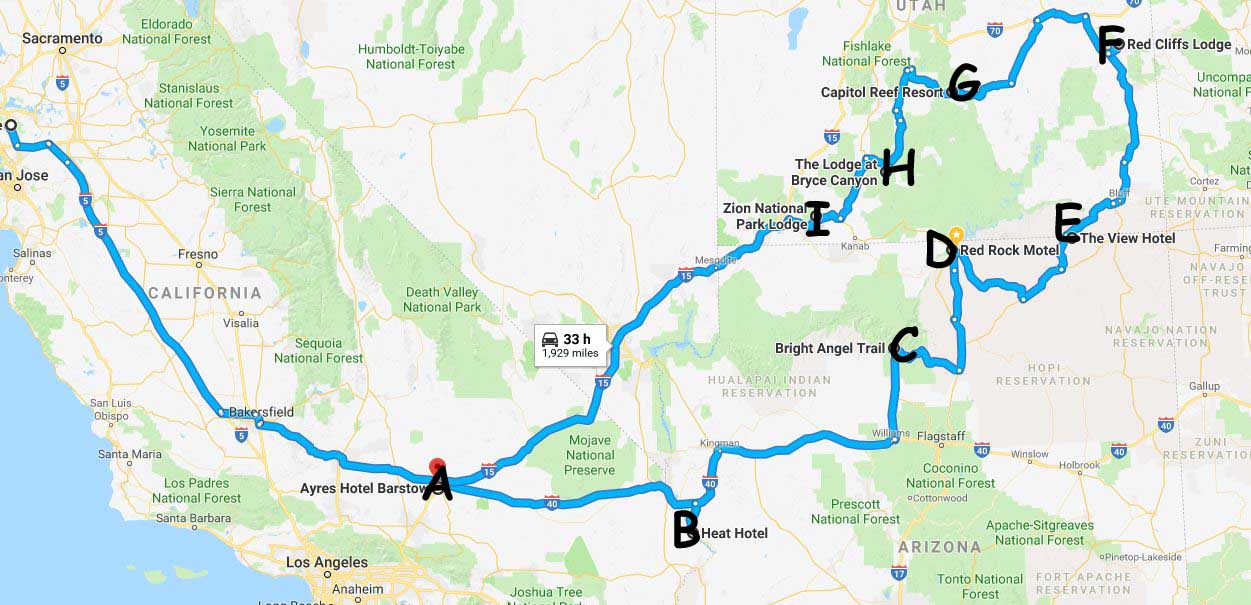 Road Trip Map