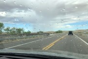 It's raining again on this trip