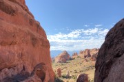 The trail past Landscape Arch on to Double O Arch