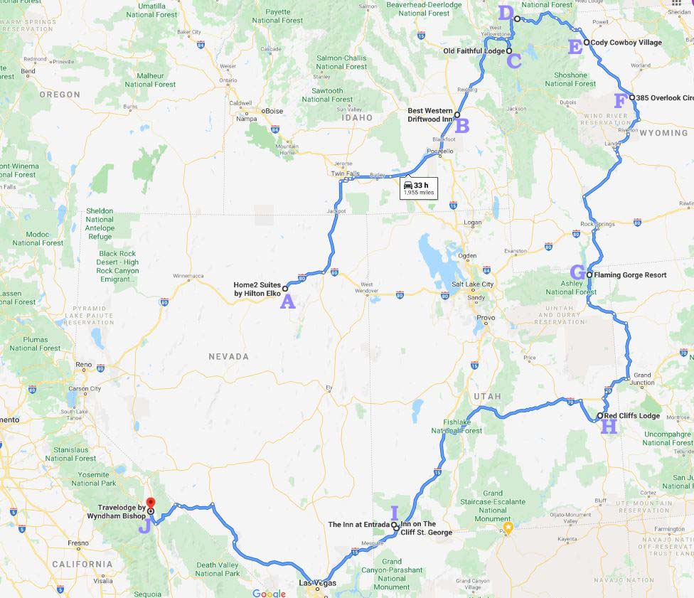 Road Trip Map