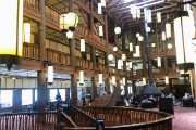 inside view of Many Glacier Lodge -- BIG!!!