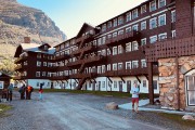 back of the Many Glacier lodge