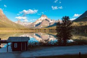 from Many Glacier Lodge balcony