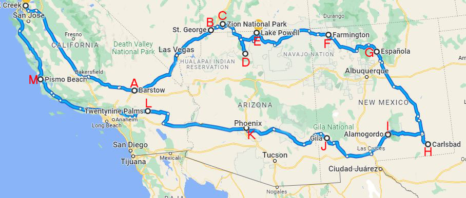 Road Trip Map