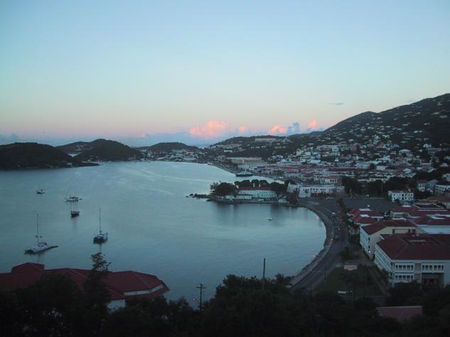 IMG_0280.JPG - View of Charlotte Amalie at dusk